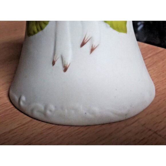 VTG 80s ARNART Dinner Bell Bisque Porcelain Wedding Mission Prayer Hand Bell - Picture 6 of 11